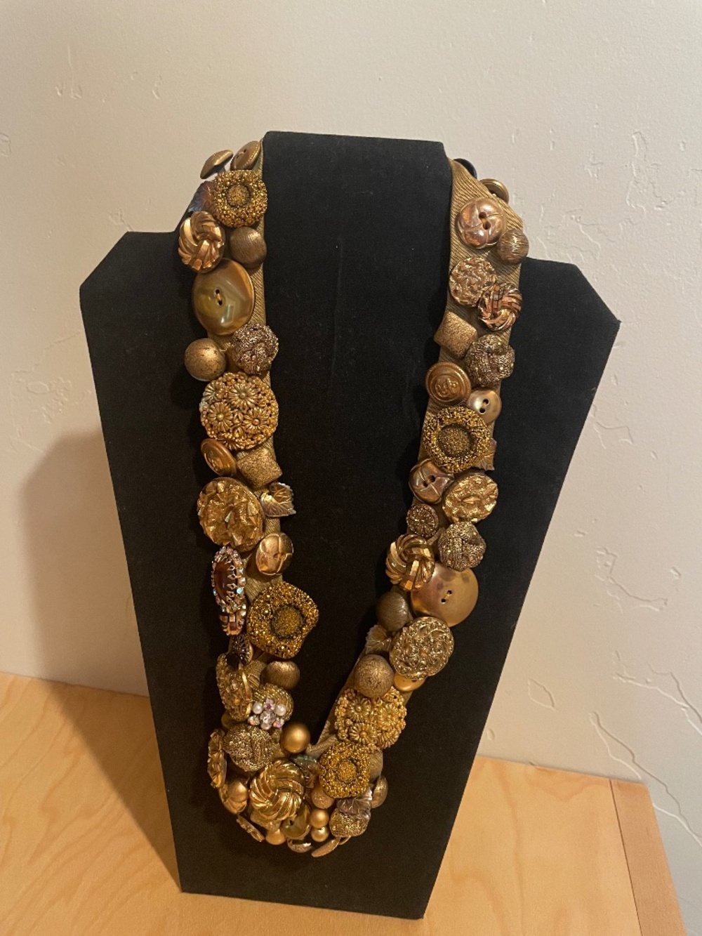 Vintage button necklace.